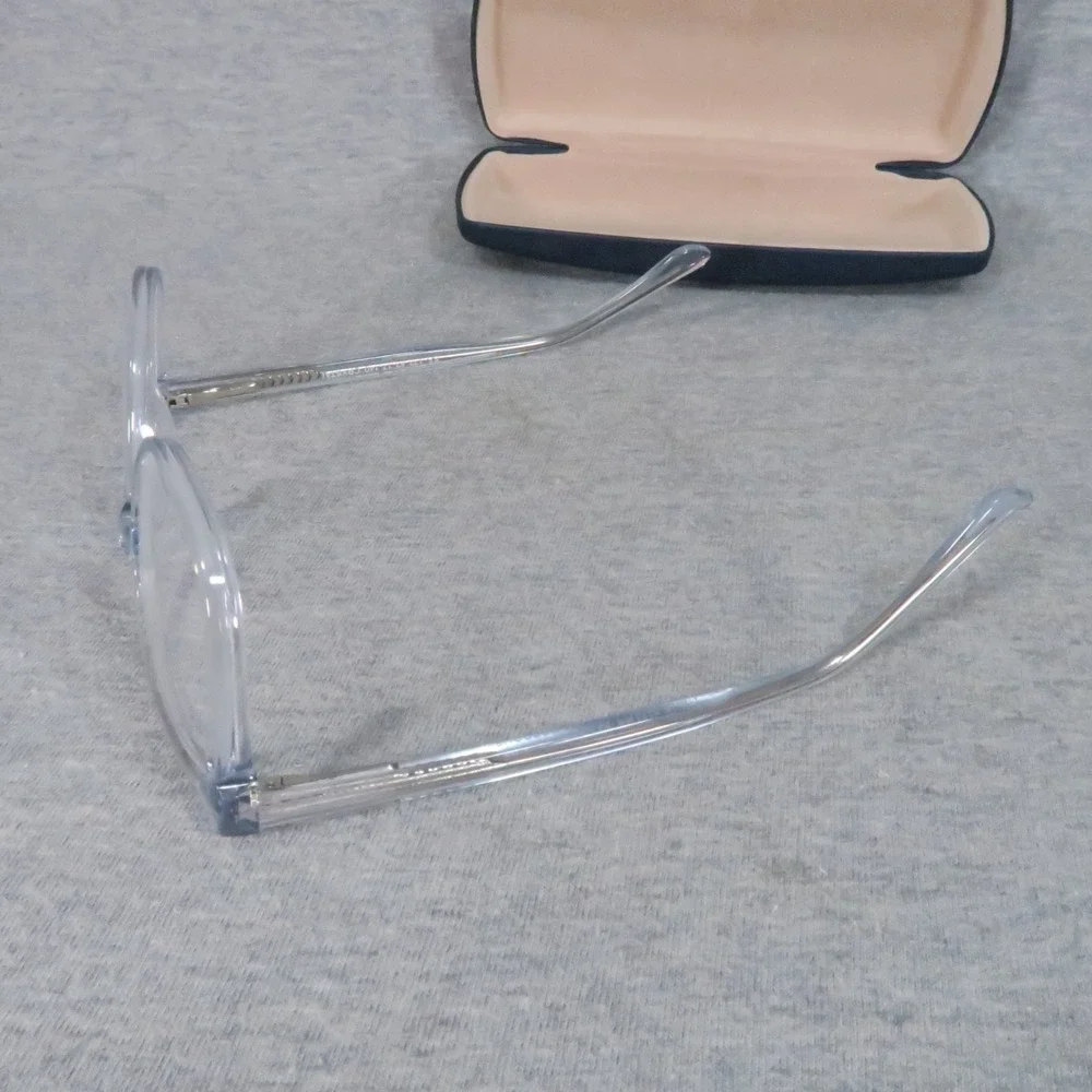XPL Success Eye Glass Frames 53-17-140 SS-122 Crystal Clear Plastic w/ Hard Case